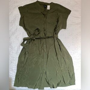 NWT GAP Khaki Green Midi Dress for Women